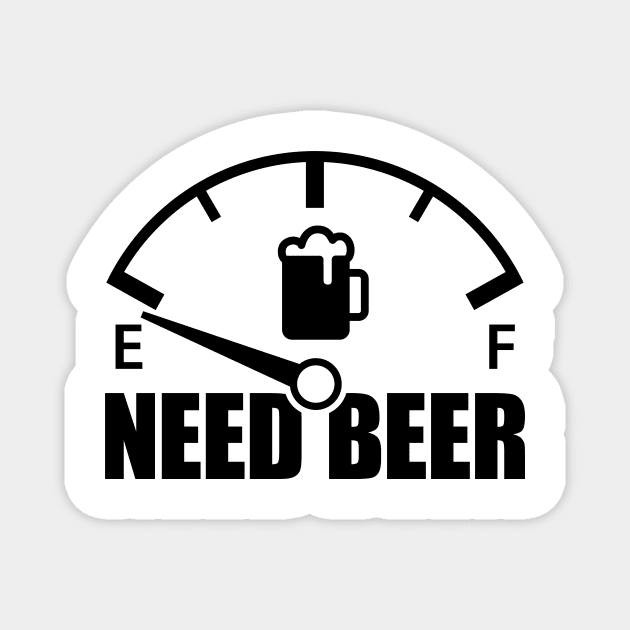 Beer Need Fuel Gauge (black) Magnet by GetThatCar