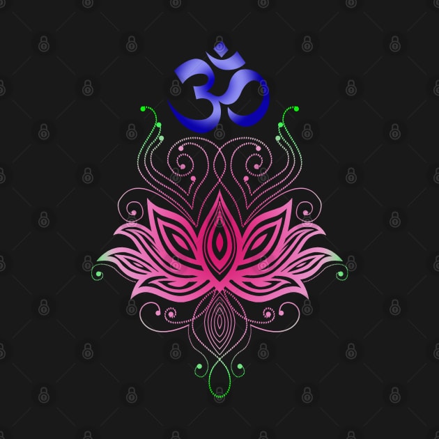 OM: Lotus Rangoli by swarna artz