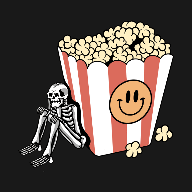 Skull and popcorn by gggraphicdesignnn