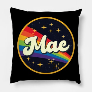 Mae // Rainbow In Space Vintage Style Pillow