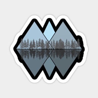 Geometric Mountain Reflection Magnet