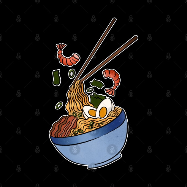 Ramen Noodle Bowl Asian Japanese Food by Trippycollage