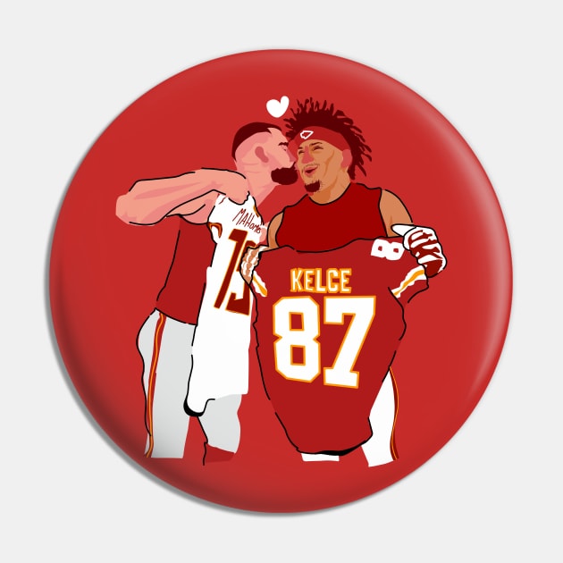 Patrick mahomes 15 x Travis KELCE 87 - Teammate Pin by Mic jr