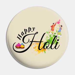 Happy Holi Festival Pin