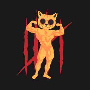 Cool Muscle Cat T-Shirt