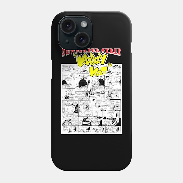 Krazy Kat - Newspaper Strip Phone Case by enyeniarts