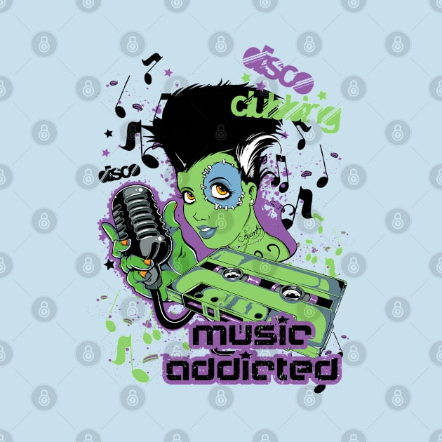 Music Addicted by Dark Planet Tees