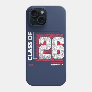 Class of 2026 Urban Streetwear // Graduation Class of '26 Red Phone Case