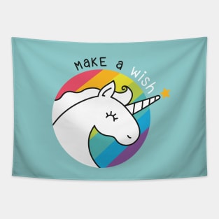 Make a wish unicorn Tapestry