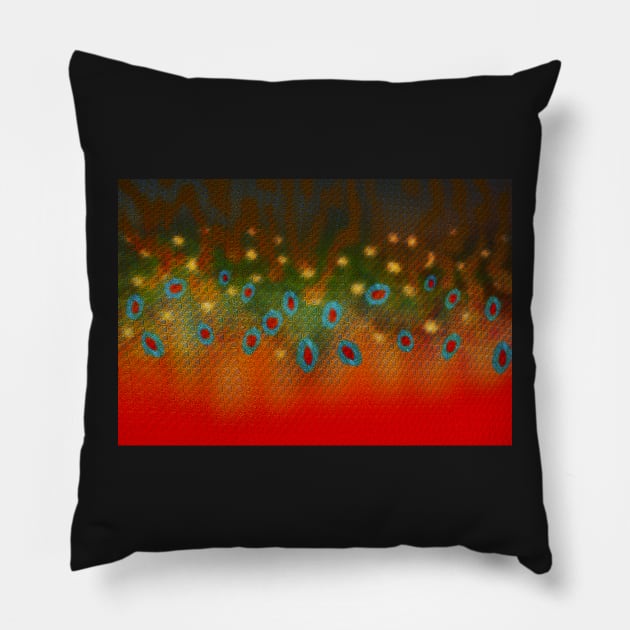 Brook Trout Colors Pillow by MikaelJenei