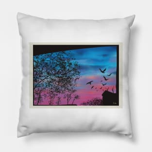 The view from the window, artwork by Annalisa Amato Pillow