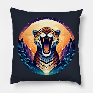 Low Poly Jaguar Pillow