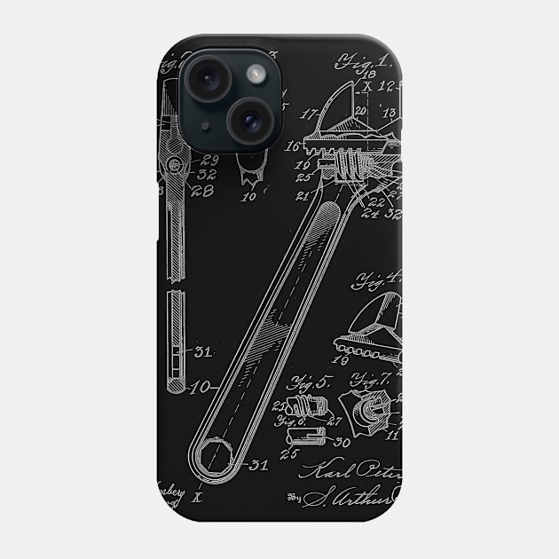Wrench Vintage Patent Drawing Funny Novelty Phone Case by TheYoungDesigns