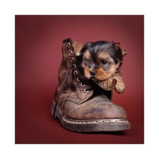 Yorkie boot T-Shirt