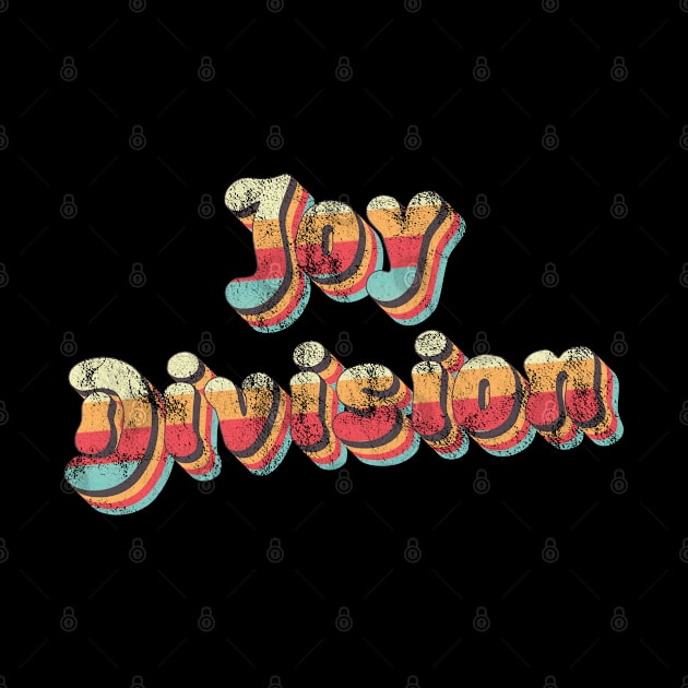 Joy Division Grunge Retro Vintage Rainbow Typography by Classic Cassette