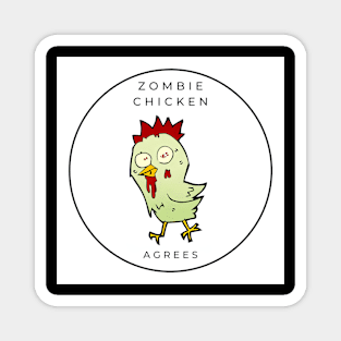 Zombie Chicken Magnet