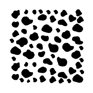 Cow Print, Cow Pattern, Cow Spots, Black And White T-Shirt