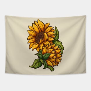 Cartoon Sunflower Tapestry