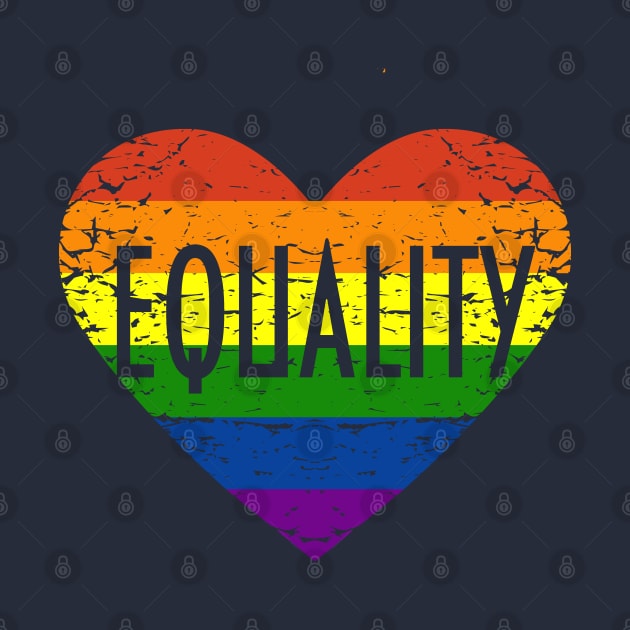 Equality Rainbow LGBT Pride Flag Heart by tatadonets