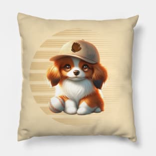 Playful Kooikerhondje Pillow