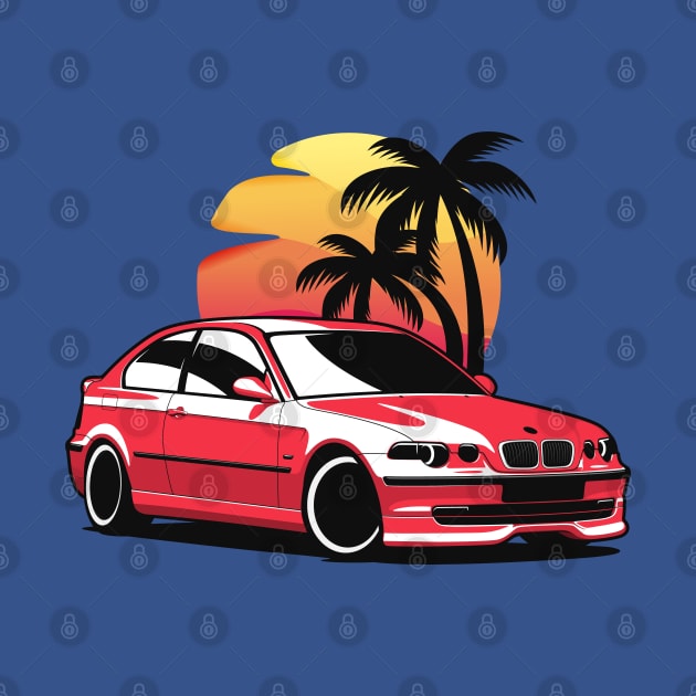 Red E46 Compact Sunset by KaroCars