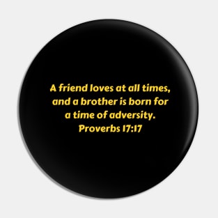 Bible Verse Proverbs 17:17 Pin