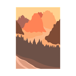 Sunset in mountains T-Shirt