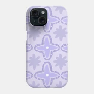Boho Natural Collection Boho Aesthetic Star Pattern in Pastel Lilac Light Purple Phone Case