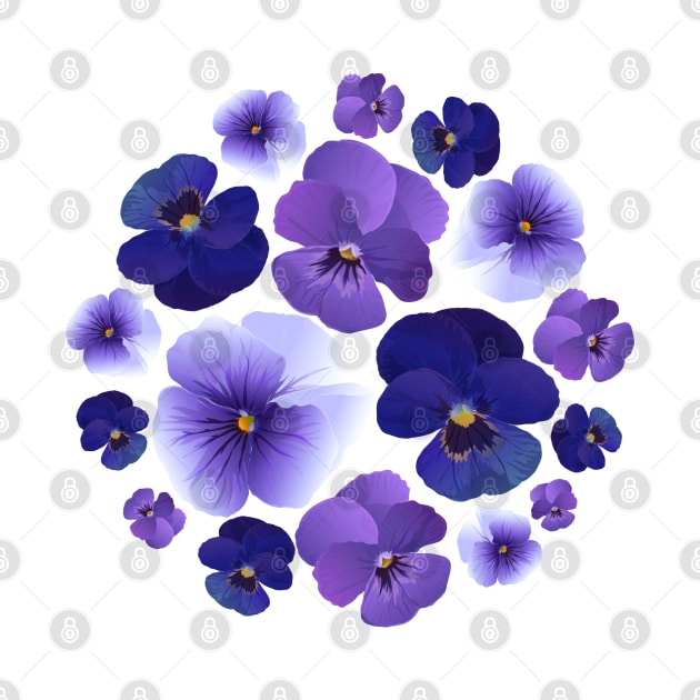 Pansy violet pattern by olgart