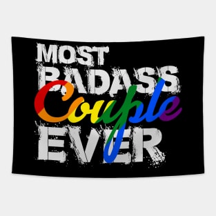 Badass LGBT Gay Couple Tapestry