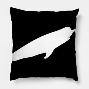 Narwhal (Monodon monoceros), white Pillow