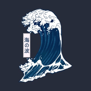 Japanese Painting Style Kanagawa Wave Manga T-Shirt