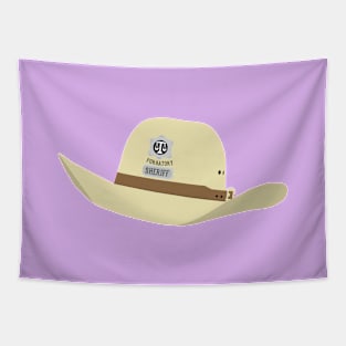 Nicole Haught Sheriff Hat (Purple Background) - Wynonna Earp Tapestry