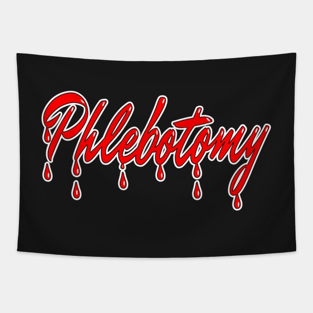 Phlebotomy blood nurse Tapestry by Redmanrooster