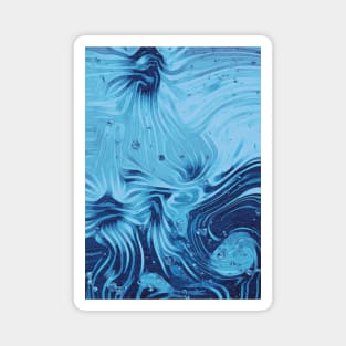 Abstract colourful aesthetic beautiful dream love romantic design vintage Sea Blue fantasy Magnet