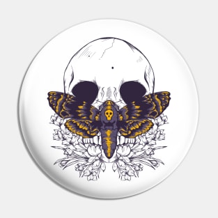 Death Moth Skull Pin