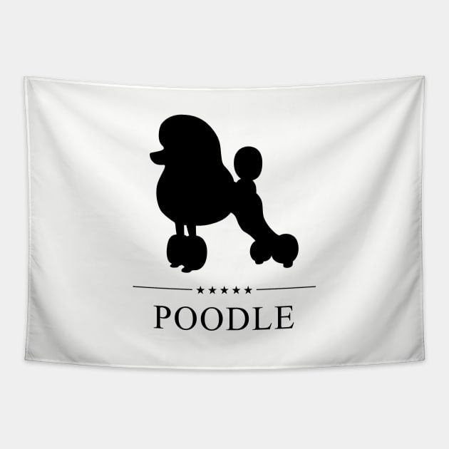 Poodle Black Silhouette Tapestry by millersye