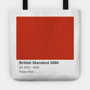 Poppy Red British Standard 0005 Colour Swatch Tote