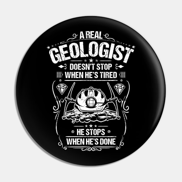 Geology Geologist Earth Science Scientist Gift Pin by Krautshirts