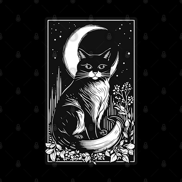 Black Cat Moon Tarot Witchy by Kali Space