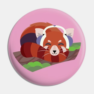 Red Panda Rhythm Pin