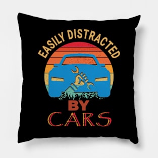 Easily distracted by cars Pillow