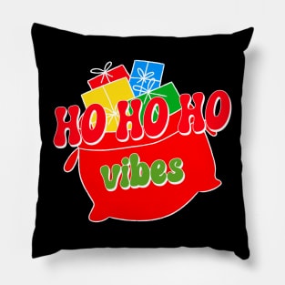 Merry Christmas Ho Ho Ho Vibes Pillow