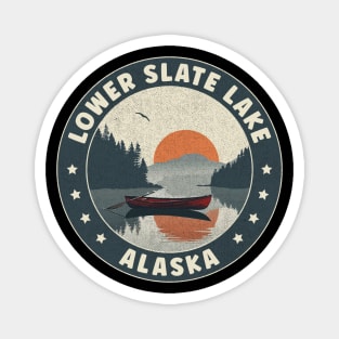 Lower Slate Lake Alaska Sunset Magnet