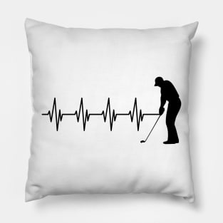 Golfer Heartbeat Pillow