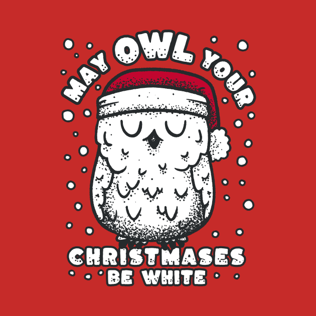 Owl Christmas - May Owl your christmases be white by aaronsartroom