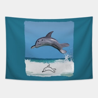 Diving Dolphin Tapestry