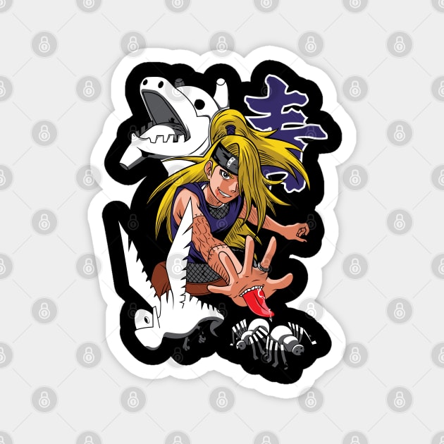 Deidara From the Akatsuki - Naruto Anime Magnet by Otaku Vibes