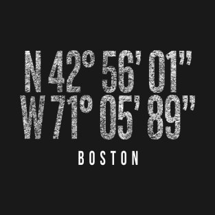 Boston US City Distressed Coordinate T-Shirt