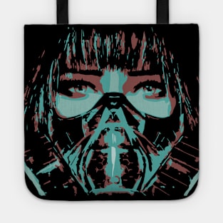 Girl in gas mask Tote